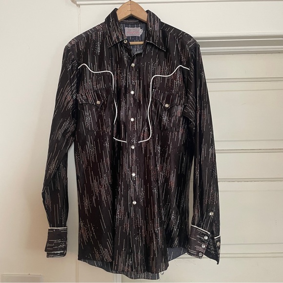 Vintage 1970s H Bar C Pearl Snap Western Shirt - Picture 1 of 9
